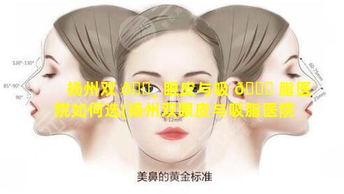 扬州双 🌸 眼皮与吸 🐕 脂医院如何选(扬州双眼皮与吸脂医院如何选医生)